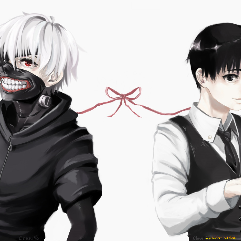 Обои Аниме Tokyo Ghoul, обои для рабочего стола, фотографии аниме, tokyo  ghoul, маска, канеки, кен, токийский, гуль, бантик, арт, белый, фон, лента  Обои для рабочего стола, скачать обои картинки заставки на рабочий